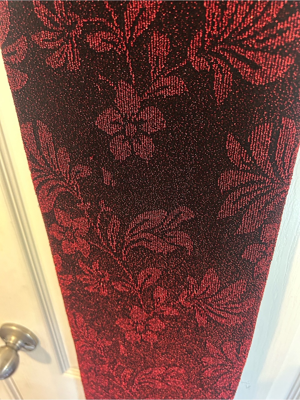 House of Harlow x REVOLVE Spaghetti Strap Burgundy Floral Velvet Maxi Dress - Picture 6 of 7